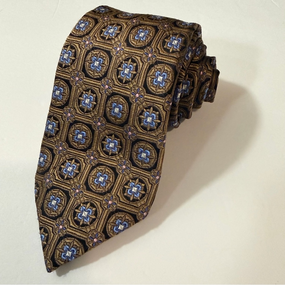 J.Z Richards, Geometric, 100% Silk, Necktie